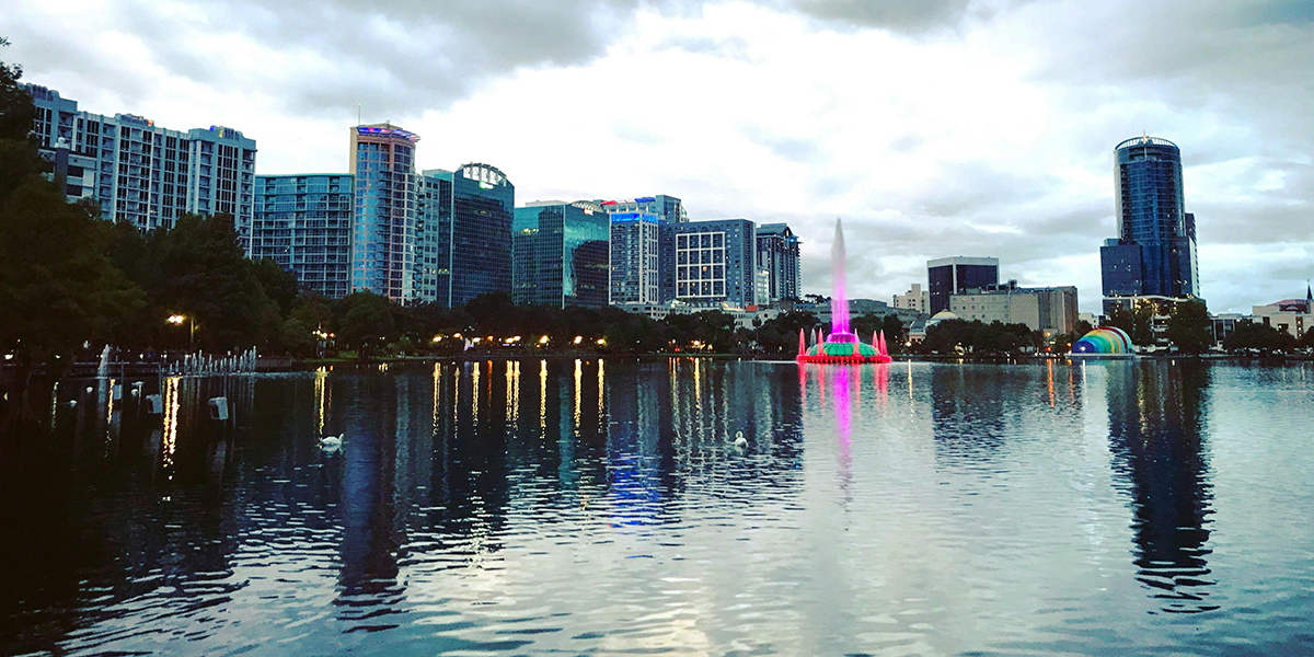 Downtown orlando lake eola