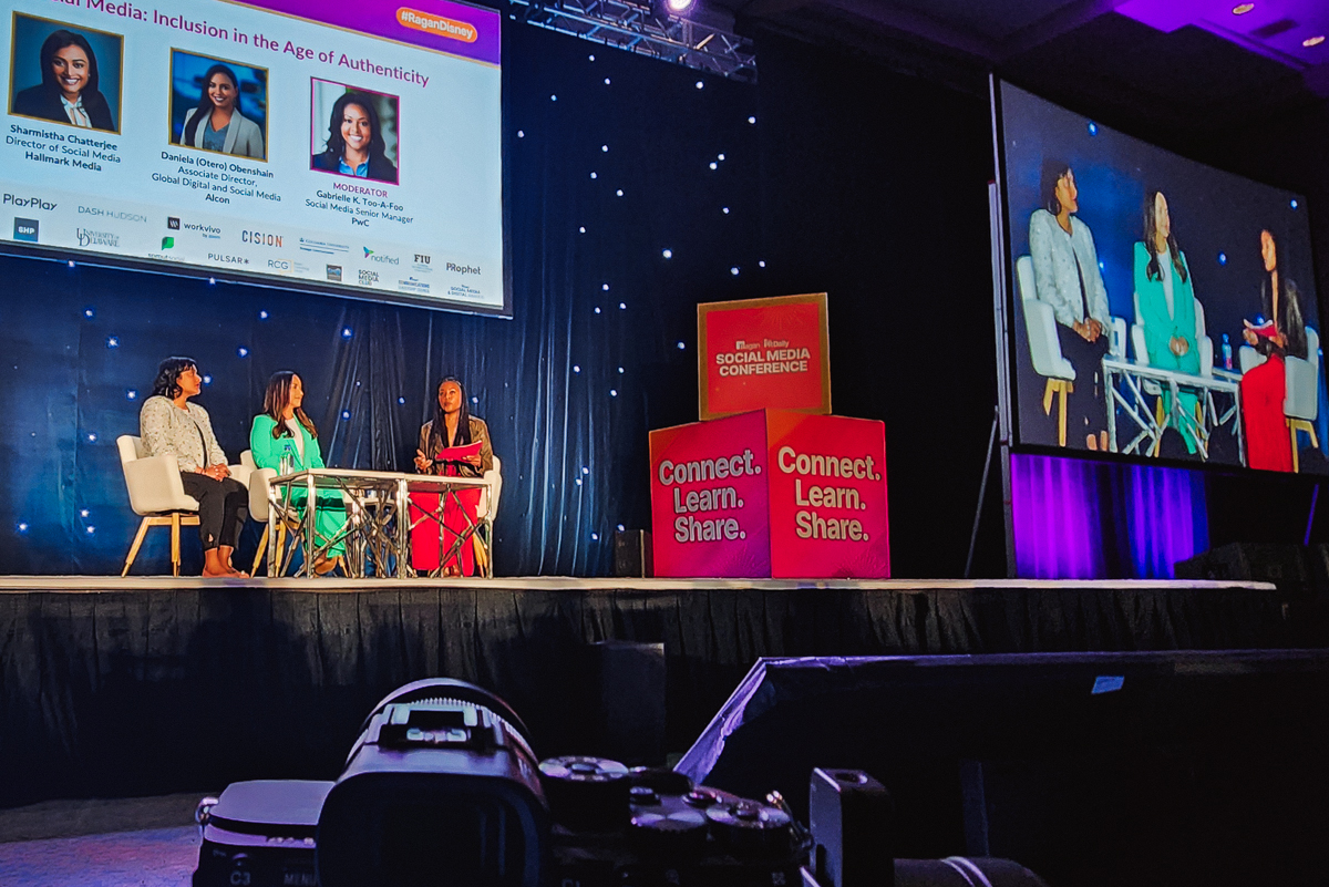 Conference panel filmed for event video production in orlando