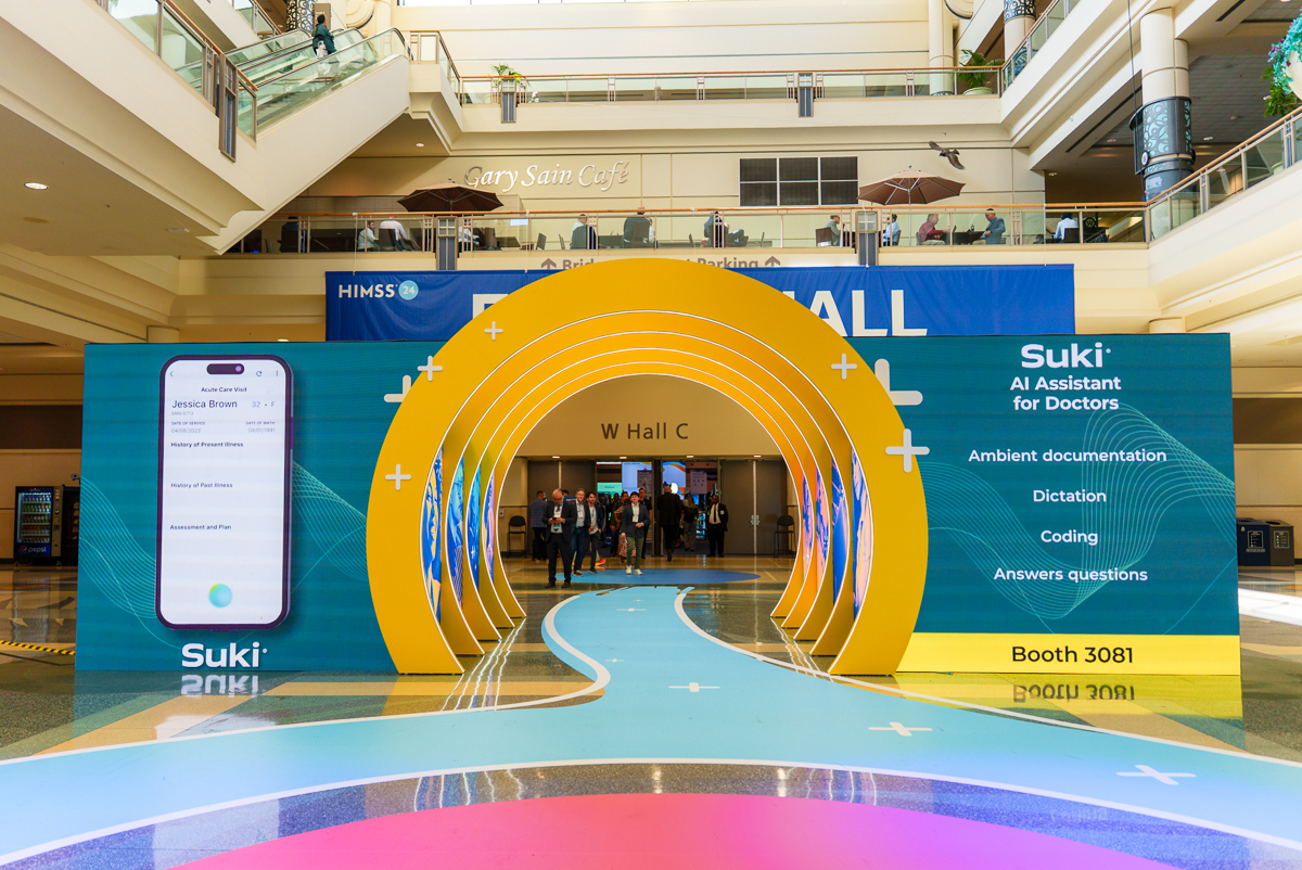 Branded exhibition entrance inside the orange county convention center