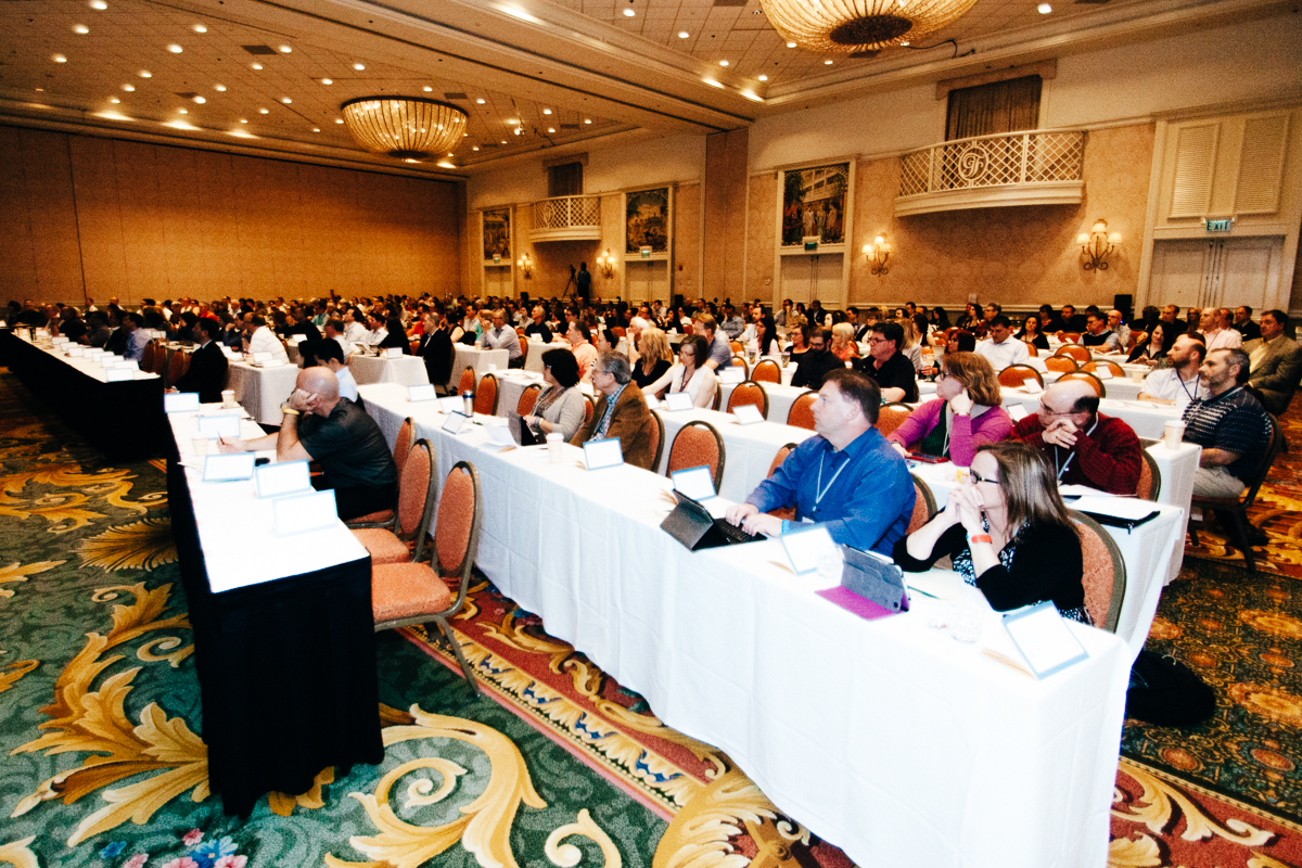 Prima eye group conference attendees in the grand floridian ballroom during the 2015 disney meeting