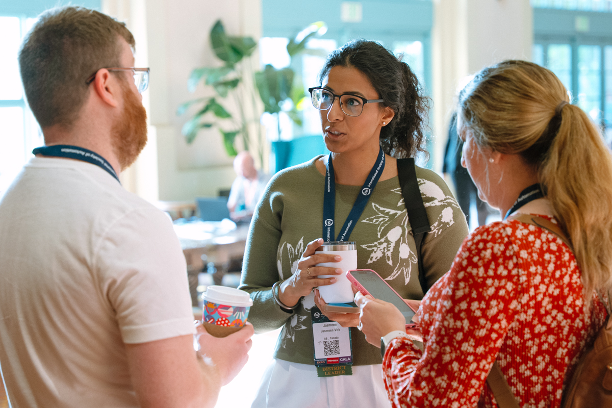 Attendees networking during an event at disney&rsquo;s coronado springs resort in orlando.