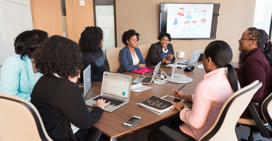 Diverse Group Of Women At Corporate Meeting