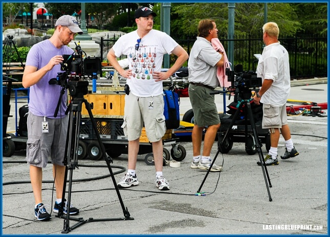 Video production company shooting a commercial at universal orlando.